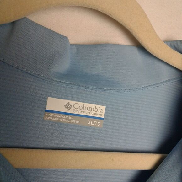 Columbia Shirt Mens XL light blue Omni-Wick Short Sleeve Polo - Picture 3 of 5